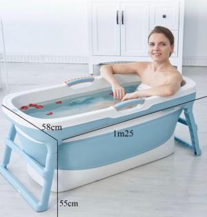 Bồn tắm gấp gọn khung nhựa. Bảo hành 9 tháng