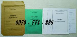 Bán buôn - bán lẻ, sỉ, bộ Hồ sơ Cán bộ, Công Chức, Viên Chức có dấu tròn đỏ