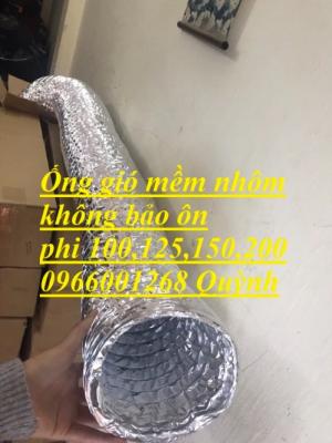Ống gió mềm nhôm Hàn Quốc cuộn dài 10m D100, D125, D150, D200, D250, D300 giá rẻ