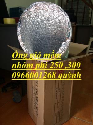 Ống gió mềm nhôm Hàn Quốc cuộn dài 10m D100, D125, D150, D200, D250, D300 giá rẻ