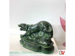 Tượng đá trang trí để bàn - Hổ Phong Thủy - Màu Xanh Lục Bích
