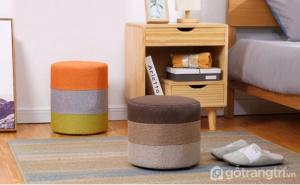 Ghế đôn dáng cao họa tiết sắc màu cho gia đình GHS-734