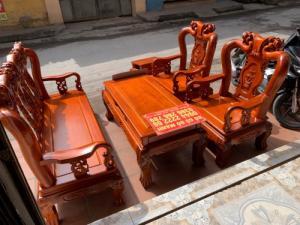 Bộ bàn ghế giả cổ minh quốc đào gỗ gụ