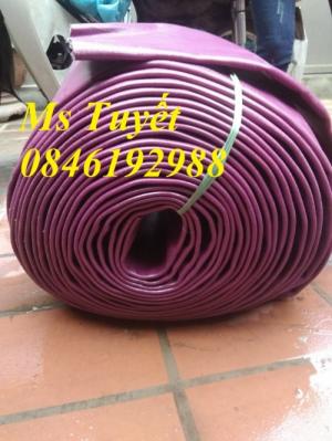 Ống bạt PVC hút nước màu xanh, hút cát màu vàng, tải sỏi màu tím