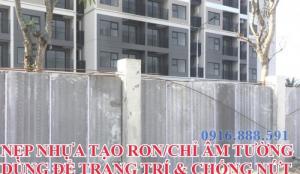 Nẹp tạo chỉ âm tường - Nẹp nhựa cắt ron âm tường dự án Vin Gia Lâm Hà Nội.