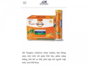Tube/20 viên sủi dùng cho người mệt mỏi căng thẳng mất sức.