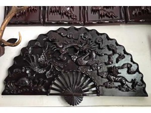 Quạt Gỗ Đục tay 100% gỗ mít rừng