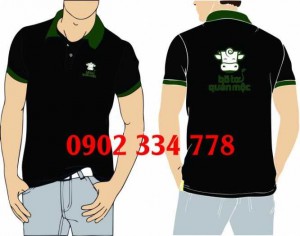 Áo thun đồng phục màu vàng nhạt phối đen
