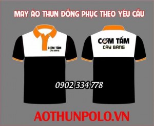 áo thun đồng phục quán cơm tấm màu đen