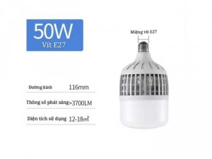 Bóng bulb trụ nhôm 50w