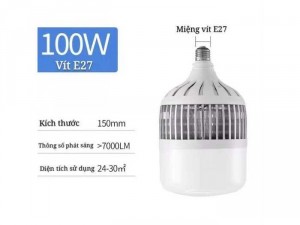 ĐÈN BULB TRỤ NHÔM 100W