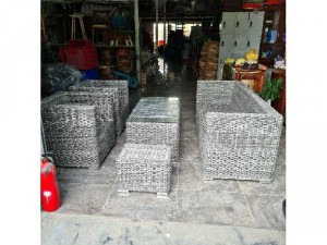 Thanh lý gấp bộ sofa khung nhôm dây tròn