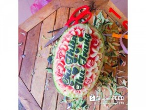 Dưa hấu nghệ thuật , tỉa dưa hấu hoa , tên