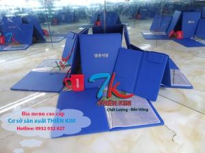 Chuyên cung cấp bìa menu, cuốn menu da, cuốn thực đơn da, cuốn bìa menu da,