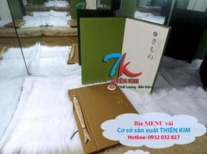 Chuyên cung cấp bìa menu, cuốn menu da, cuốn thực đơn da, cuốn bìa menu da,
