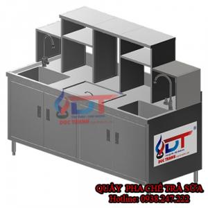 Quầy pha chế inox cho người muốn mở quán trà chanh, trà sữa