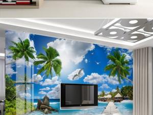 Tranh gạch men 3D - tranh thuyền buồm