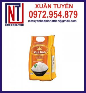 Túi đựng gạo 5kg ép quai nhựa