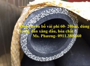 Ống cao su bố vải áp lực làm việc 10 bar, 20 bar