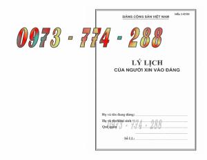 Bán quyển lý lịch của người xin vào Đảng