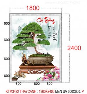 Tranh 3d cây tùng - gạch tranh 3d cây tùng