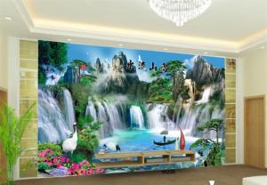 Tranh 3d thác nước - gạch tranh 3d