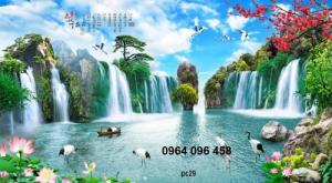 Tranh 3d thác nước - gạch tranh 3d