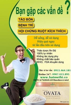 Thảo dược Ovata ngăn ngừa và điều trị táo bón, trĩ hiệu quả