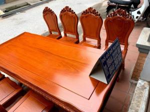 Bộ Bàn Ghế Ăn Gỗ Gõ Đỏ Mẫu Đẹp