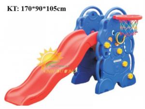 Cầu trượt trẻ em nhỏ gọn, bền chắc cho trường lớp mầm non, gia đình