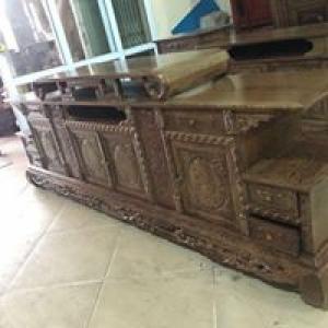 Kệ vòi voi gỗ mun đuôi công