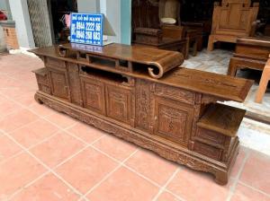 Kệ vòi voi gỗ mun đuôi công