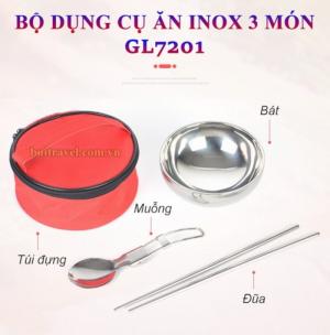 BỘ DỤNG CỤ ĂN CÁ NHÂN INOX 3 MÓN Gazelle Outdoors