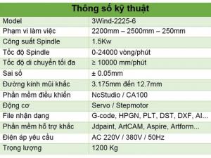Máy đục gỗ CNC 2225-6 mũi | Máy khắc phù điêu gỗ | Máy CNC gỗ