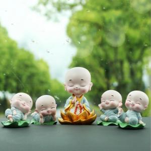 Tượng chú tiểu ngồi lá sen 2 mẫu