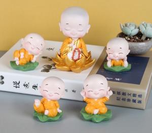 Tượng chú tiểu ngồi lá sen 2 mẫu