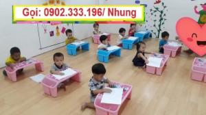 Bàn tập tô cho bé, bàn ngồi tập tô màu mầm non