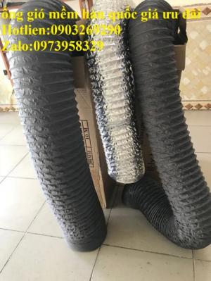 Ống gió mềm Hàn Quốc Phi 500, Phi 450, Phi 400, Phi 350, Phi 300, Phi 250,