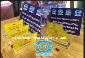 Xưởng gia công biển chức danh mica, đồng, inox giá rẻ tại hà Nội