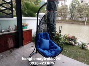 Xích đu nhựa giả mây sân vườn