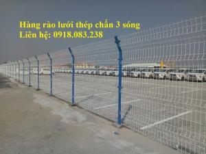 Hàng rào lưới thép chấn 3 sóng, mạ kẽm sơn tĩnh điện,....