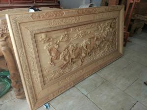 Tranh Mã Đáo Thành Công Gỗ Gụ Lào