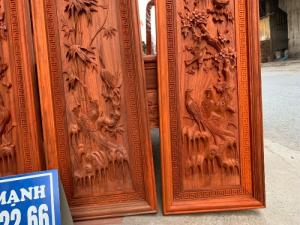 Tranh Tứ Quý Gỗ Hương Đỏ Nam Phi