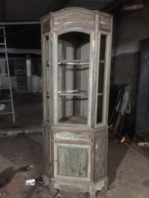 Tủ Rượu Góc Gỗ Mun Lào