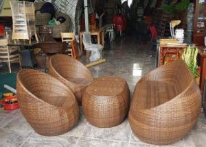 Bộ ghế nhựa giả mây cao cấp giá tại xưởng..