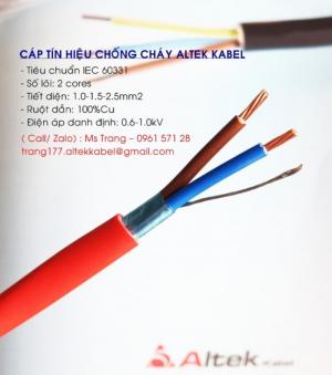 Cáp chống cháy 2x1.0