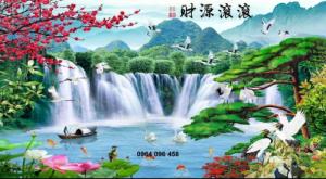 Tranh phong cảnh 3d thác nước