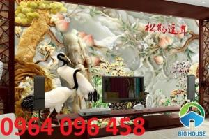 Tranh gạch 3d phòng khách sứ ngọc