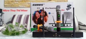 Micro không dây Subos K9 thêm cổng AV qua Amply