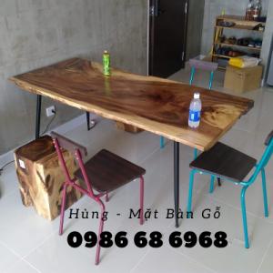Mua Mặt bàn gỗ me tây nguyên miềng, mua đôn gỗ, chân bàn sắt TPHCM 0986 68 6968